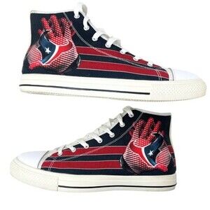 Texans -High Top Shoes - Custom Men's High Top Sneakers Size 10